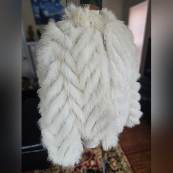 Vintage Cream Fur Jacket - Picture 2 of 8